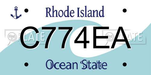 C774EA Rhode Island License Plate