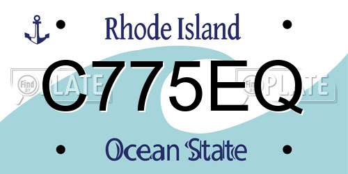 C775EQ Rhode Island License Plate