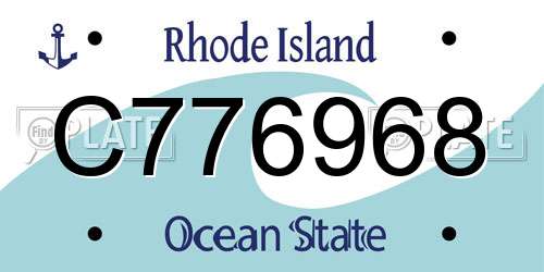 C776968 Rhode Island License Plate