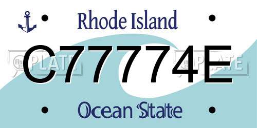 C77774E Rhode Island License Plate