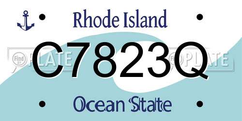 C7823Q Rhode Island License Plate