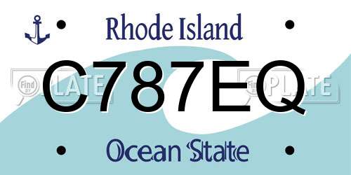 C787EQ Rhode Island License Plate