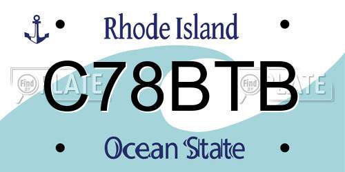 C78BTB Rhode Island License Plate