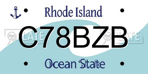 C78BZB Rhode Island License Plate