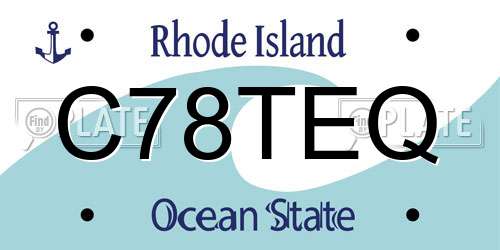 C78TEQ Rhode Island License Plate