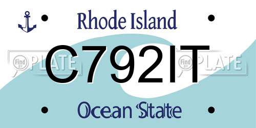 C792IT Rhode Island License Plate