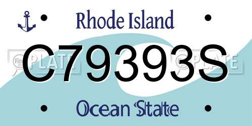 C79393S Rhode Island License Plate