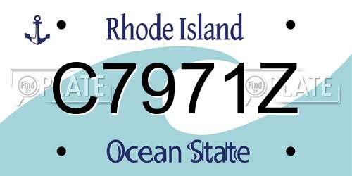 C7971Z Rhode Island License Plate