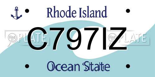 C797IZ Rhode Island License Plate