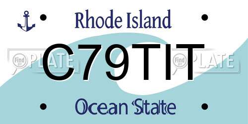 C79TIT Rhode Island License Plate