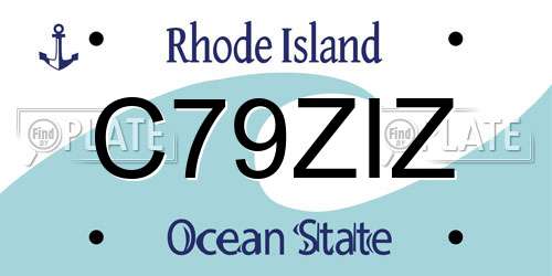 C79ZIZ Rhode Island License Plate