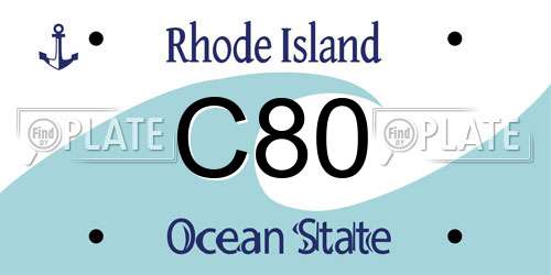 C80 Rhode Island License Plate
