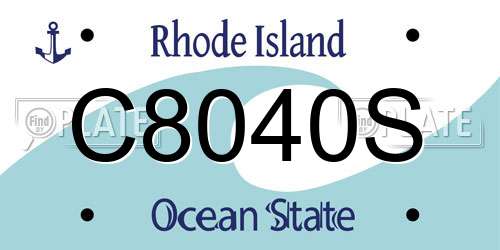 C8040S Rhode Island License Plate