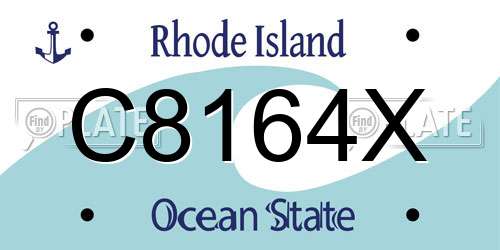 C8164X Rhode Island License Plate