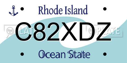 C82XDZ Rhode Island License Plate