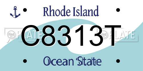 C8313T Rhode Island License Plate