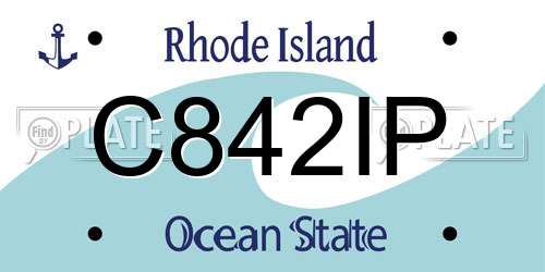 C842IP Rhode Island License Plate