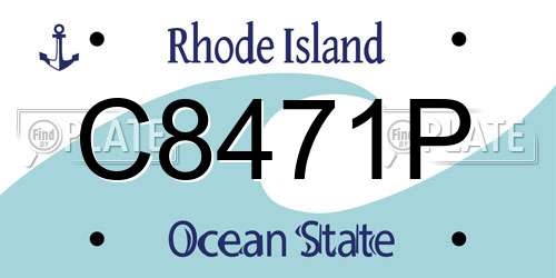 C8471P Rhode Island License Plate
