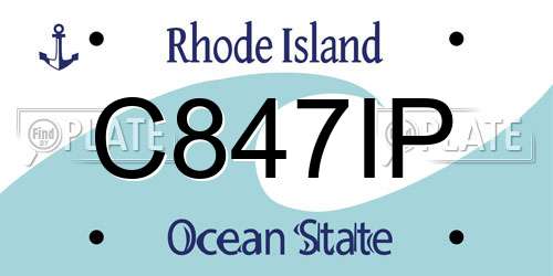 C847IP Rhode Island License Plate