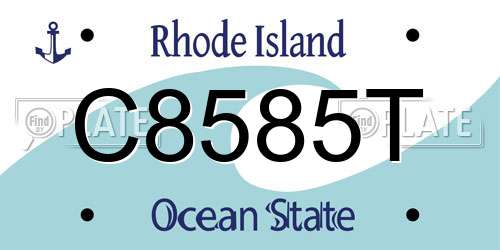 C8585T Rhode Island License Plate