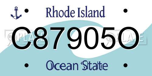 C87905O Rhode Island License Plate