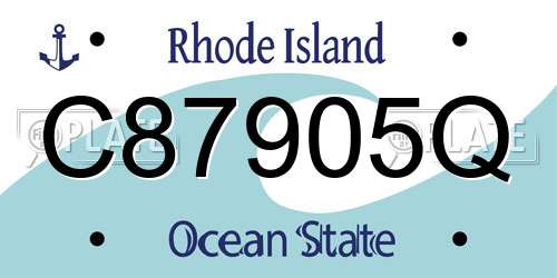 C87905Q Rhode Island License Plate
