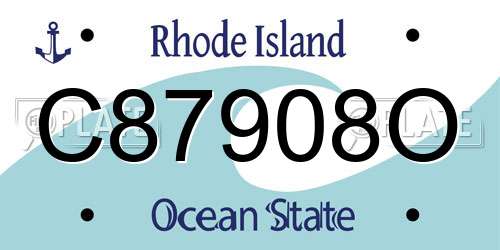 C87908O Rhode Island License Plate