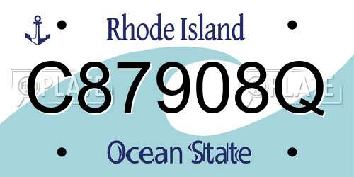 C87908Q Rhode Island License Plate