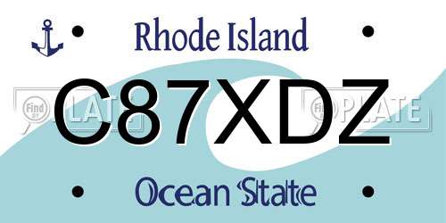 C87XDZ Rhode Island License Plate
