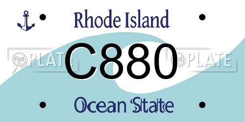 C880 Rhode Island License Plate