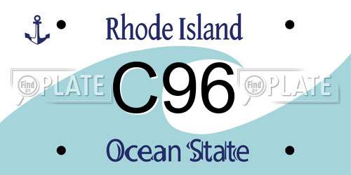 C96 Rhode Island License Plate