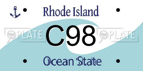 C98 Rhode Island License Plate