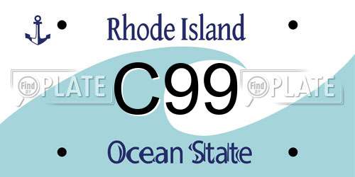 C99 Rhode Island License Plate