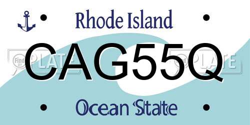 CAG55Q Rhode Island License Plate