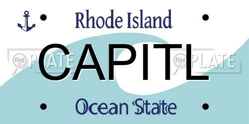 CAPITL Rhode Island License Plate