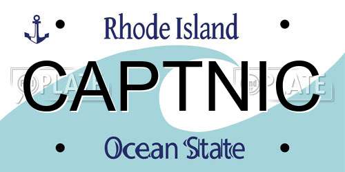 CAPTNIC Rhode Island License Plate