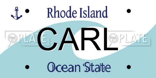 CARL Rhode Island License Plate