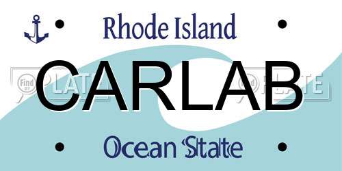 CARLAB Rhode Island License Plate