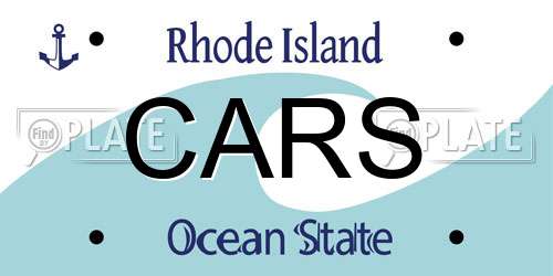 CARS Rhode Island License Plate