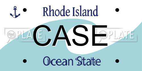 CASE Rhode Island License Plate