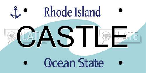 CASTLE Rhode Island License Plate