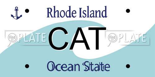CAT Rhode Island License Plate
