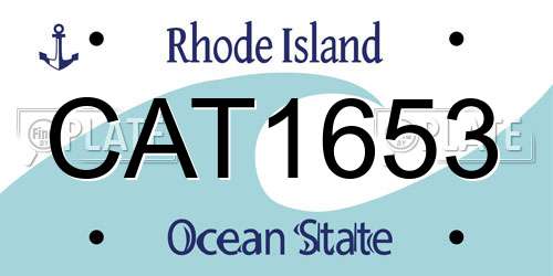 CAT1653 Rhode Island License Plate