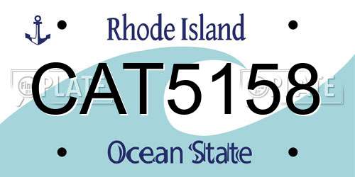 CAT5158 Rhode Island License Plate