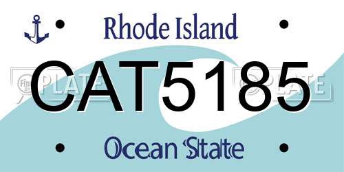 CAT5185 Rhode Island License Plate