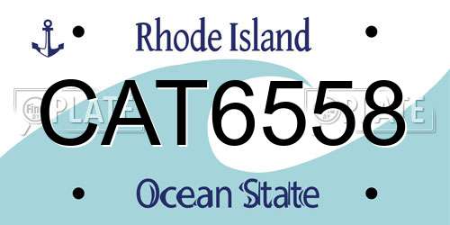 CAT6558 Rhode Island License Plate
