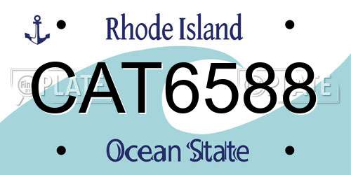 CAT6588 Rhode Island License Plate