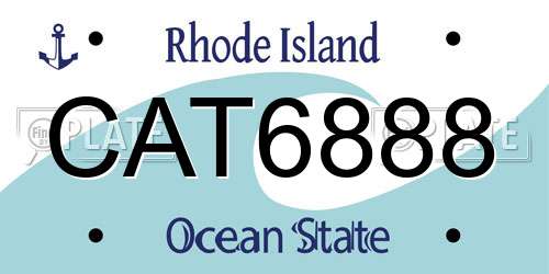 CAT6888 Rhode Island License Plate