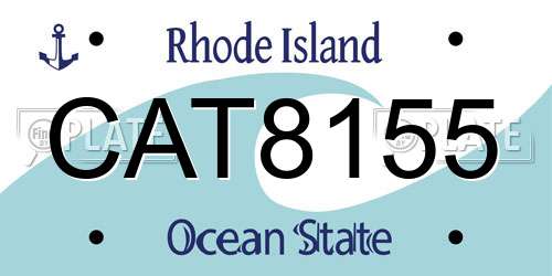 CAT8155 Rhode Island License Plate