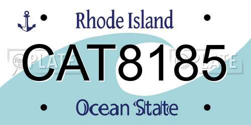 CAT8185 Rhode Island License Plate